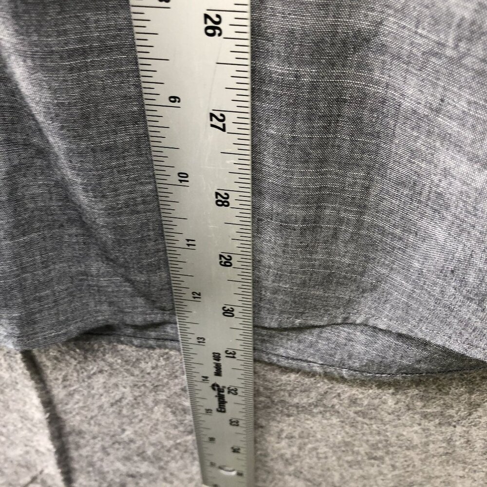 Express Button Down Shirt Mens‎ L 16-16.5 Gray Long Sleeve Utility Cotton - Picture 9 of 9